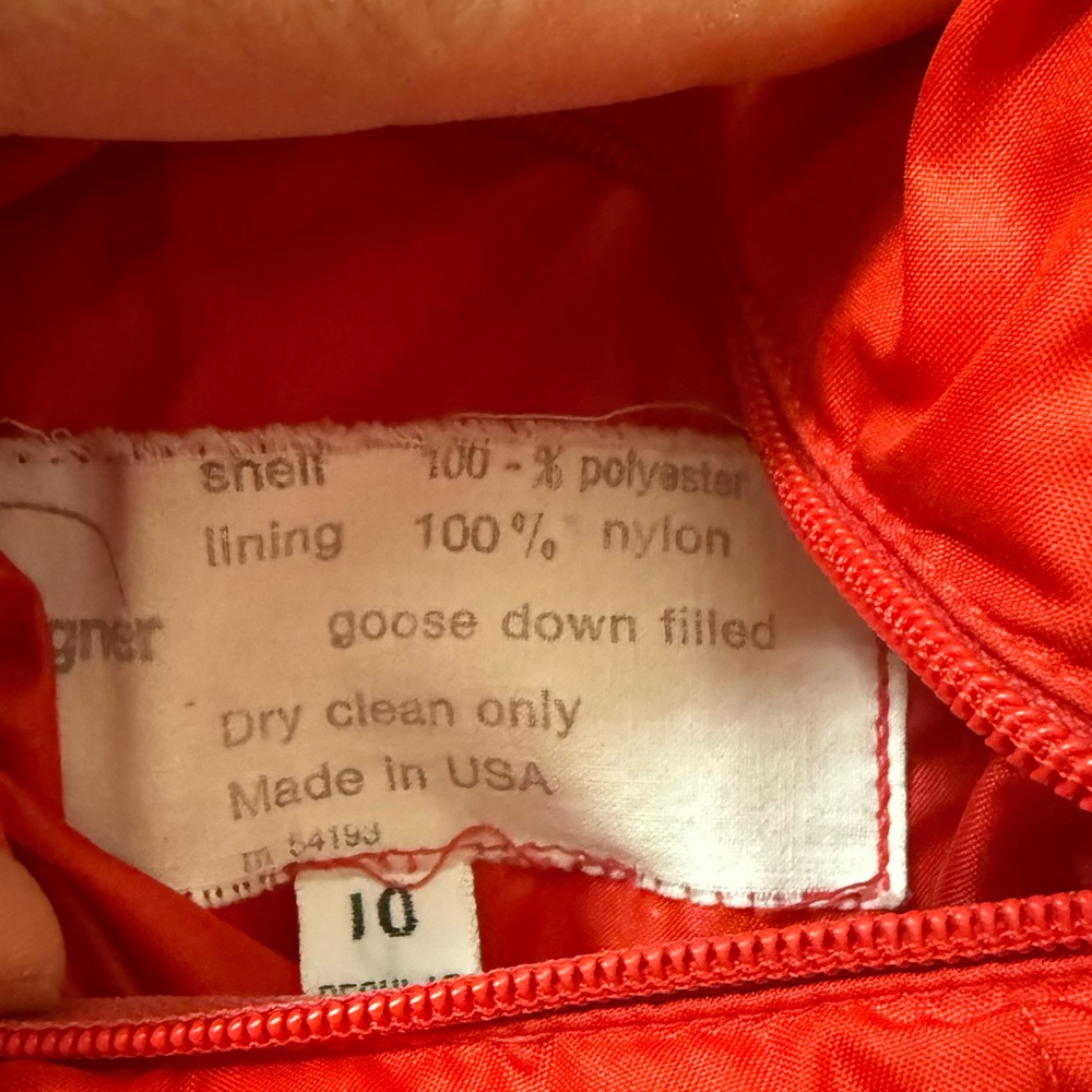 Bogner Vintage 80’s Red Goose Down Puffer Jacket Coat Size 10 - Picture 4 of 16